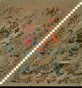 Elegant Provence Home Aubusson Wool Tapestry 36x36 Ecru: Elegant Provence Home Aubusson Wool Tapestry 36x36 Ecru Add a touch of elegance to your decor with this exquisite Classic Aubusson Wool Tapestry. Hand-woven in a beautiful ecru finish, this tapestry