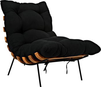 Hanzo Chair by Noir: Teak and Steel Transitional Design