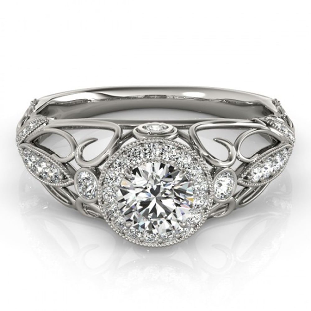 0.93 ctw Certified VS/SI Diamond Antique Ring 14k White Gold: 0.93 ctw Certified VS/SI Diamond Antique Ring 14k White Gold 0.93 ctw Certified VS/SI Diamond Antique Ring 14k White Gold Designer Brand Luxury Jewelrymade in the USA Suggested Retail Price: $5750 . I