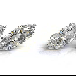 Art Deco Platinum Diamond Stud Earrings 5.60 Ct Vintage