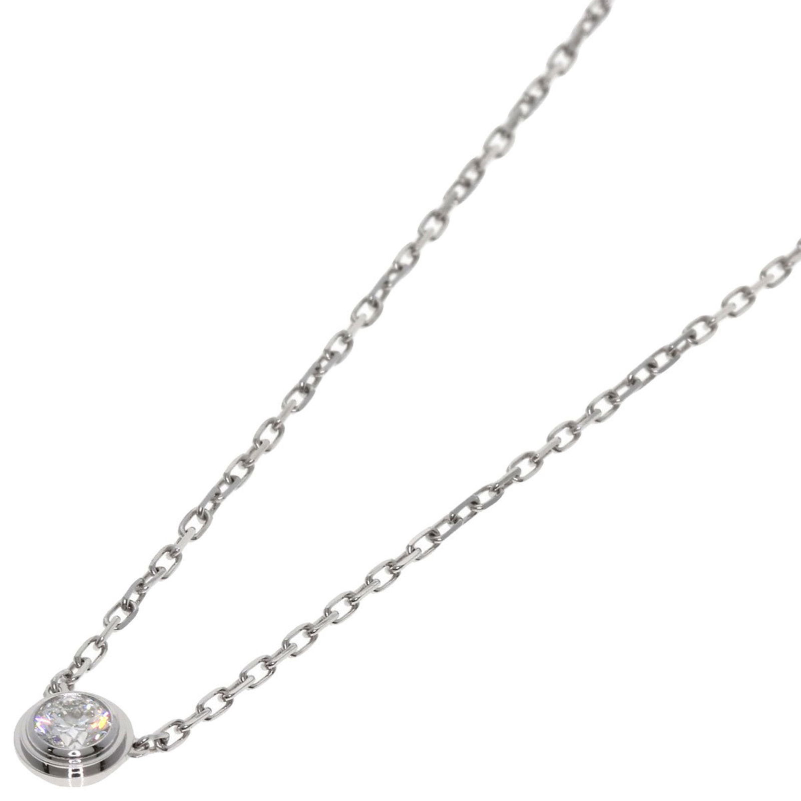 Cartier D'amour Diamond Necklace 18k White Gold 5.5mm