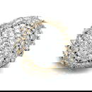 David Webb 18K Yellow Gold Platinum Diamond Ring 14.25 Ct Signed