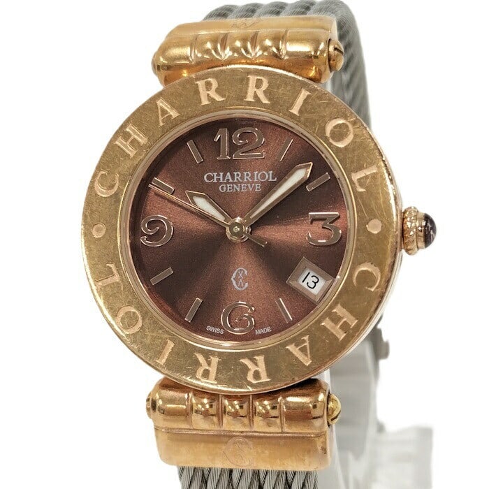 Philippe Charriol Alexander Quartz Ladies Watch 21mm SS Gold Plated Bronze Dial: Philippe Charriol Alexander Quartz Ladies Watch 21mm SS Gold Plated Bronze Dial Discover the elegance of the Philippe Charriol Alexander Quartz Ladies Watch, a stunning wristwatch that combines style