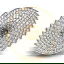 18K White Gold 3.07 Ct Fancy Yellow Brown Diamond Cocktail Ring