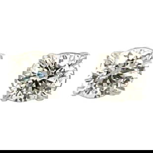 1.13ct Diamond Stud Earrings K-L I1 14K White Gold: 1.13ct Diamond Stud Earrings K-L I1 14K White Gold Elevate your elegance with these stunning Diamond Stud Earrings, featuring a total weight of 1.13 carats. Crafted in luxurious 14 Karat White Gold, t