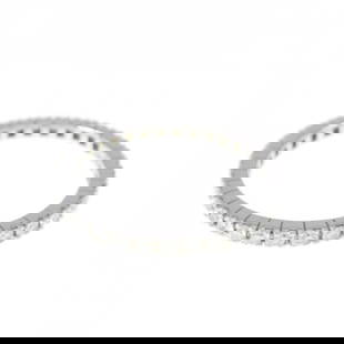 Bvlgari Eternity 18K White Gold Diamond Band Ring: Bvlgari Eternity 18K White Gold Diamond Band Ring This exquisite Bvlgari Eternity Small Ring is a stunning band ring crafted from high-quality 18K white gold. Adorned with a brilliant diamond, it