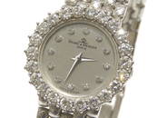 BAUME & MERCIER K18 White Gold Diamond Quartz Ladies Watch 22mm