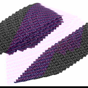 Hermes Silk Tie Cravat Navy Pink H Pattern 7.5cm: Hermes Silk Tie Cravat Navy Pink H Pattern 7.5cm Elevate your accessory collection with this exquisite Hermes tie featuring a classic H pattern. Made from 100% silk, this cravat showcases a sophistica