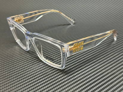 Miu Miu MU 02XV 2AZ1O1 Transparent Women's Eyeglasses: Miu Miu MU 02XV 2AZ1O1 Transparent Women's Eyeglasses Discover the elegance of Miu Miu MU 02XV 2AZ1O1 transparent eyeglasses, designed specifically for women. These stylish frames feature a