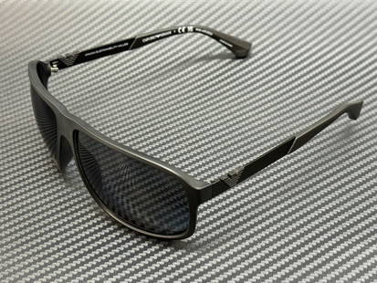 Emporio Armani EA4029 Black Polarized Sunglasses 64mm for Men: Emporio Armani EA4029 Black Polarized Sunglasses 64mm for Men Elevate your style with these Emporio Armani EA4029 sunglasses, designed for the modern man. Featuring a sleek black frame and polarized