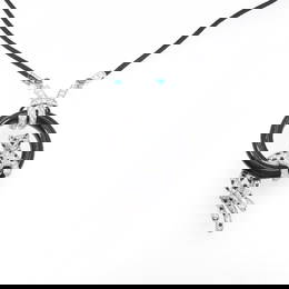 Cartier Panthere Necklace Platinum Diamond Emerald Onyx 76cm
