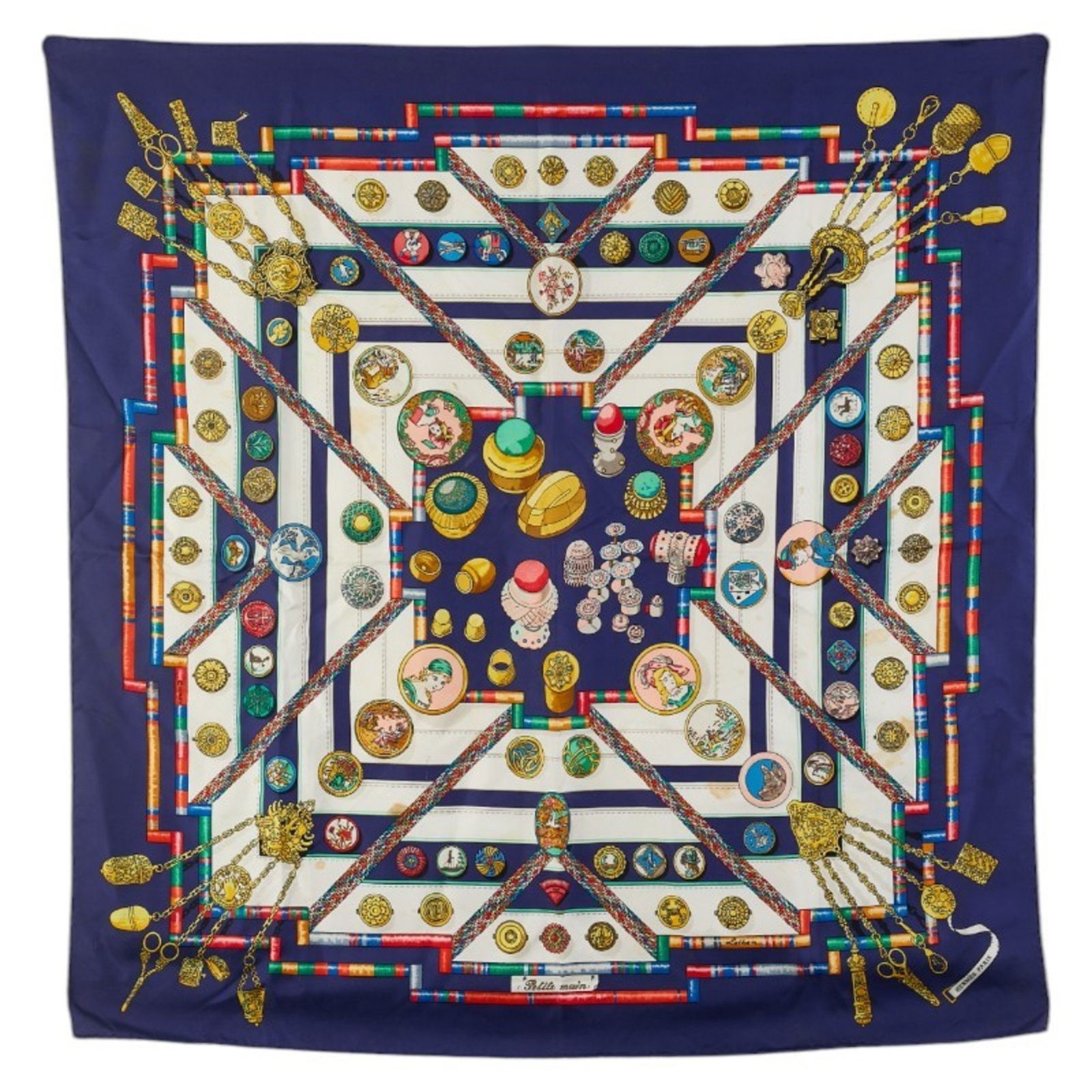 Hermes Carre 90 Pelile Silk Scarf Navy Multicolor 88cm x 86cm: Hermes Carre 90 Pelile Silk Scarf Navy Multicolor 88cm x 86cm Elevate your accessory collection with this exquisite Hermes Carre 90 Pelile scarf, expertly crafted in luxurious silk. Featuring a stunni