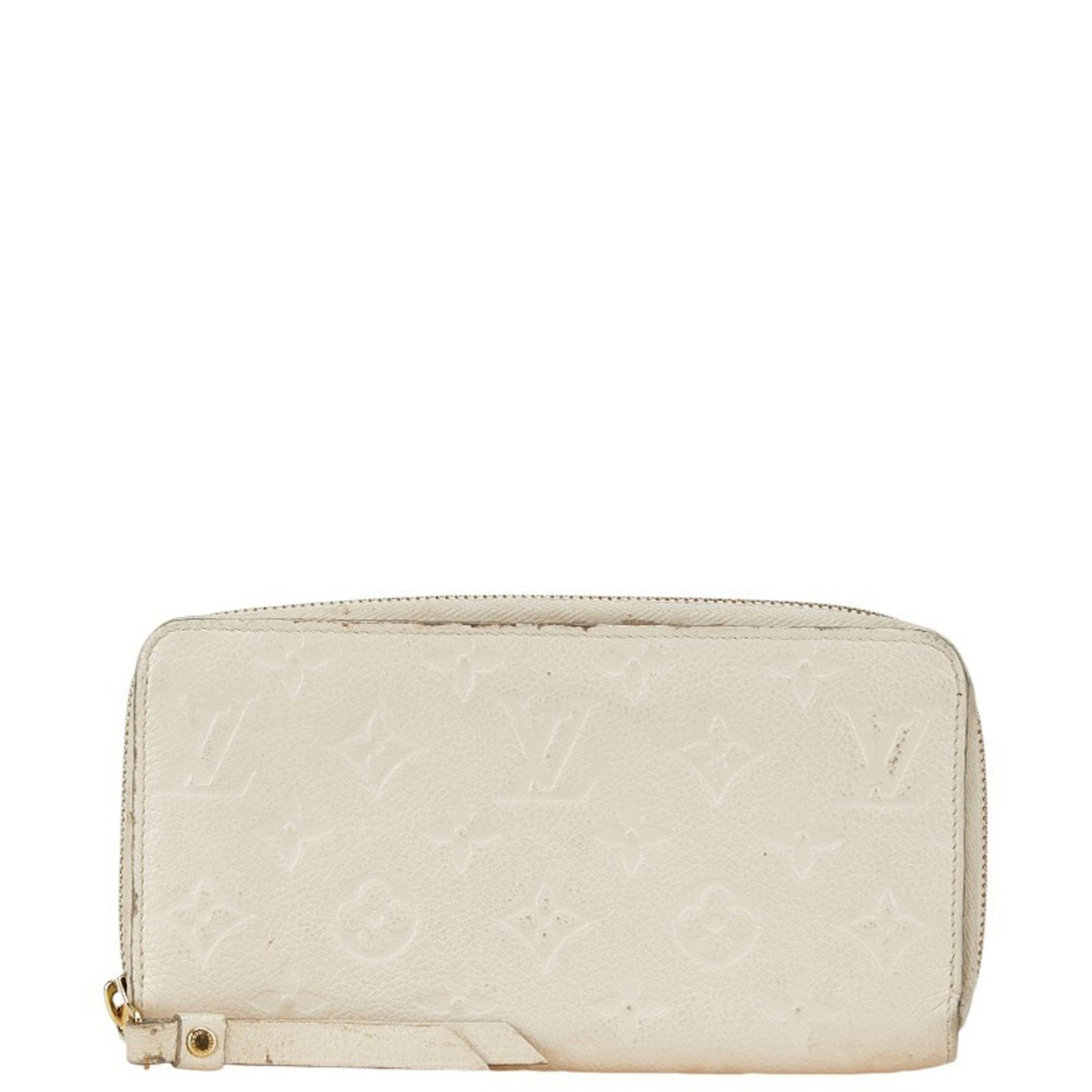 Louis Vuitton Monogram Empreinte Zippy Wallet Neige White Leather 10.5cm x 19cm: Louis Vuitton Monogram Empreinte Zippy Wallet Neige White Leather 10.5cm x 19cm This Louis Vuitton Monogram Empreinte Zippy Wallet is crafted from high-quality leather in a stylish Neige white color. 