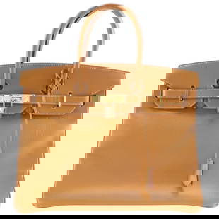 Hermes Birkin 35 Handbag Brown Ardennes Leather Women's: Hermes Birkin 35 Handbag Brown Ardennes Leather Women's This exquisite Hermes Birkin 35 Handbag is crafted from premium Ardennes leather in a rich brown color, making it a timeless addition to any col