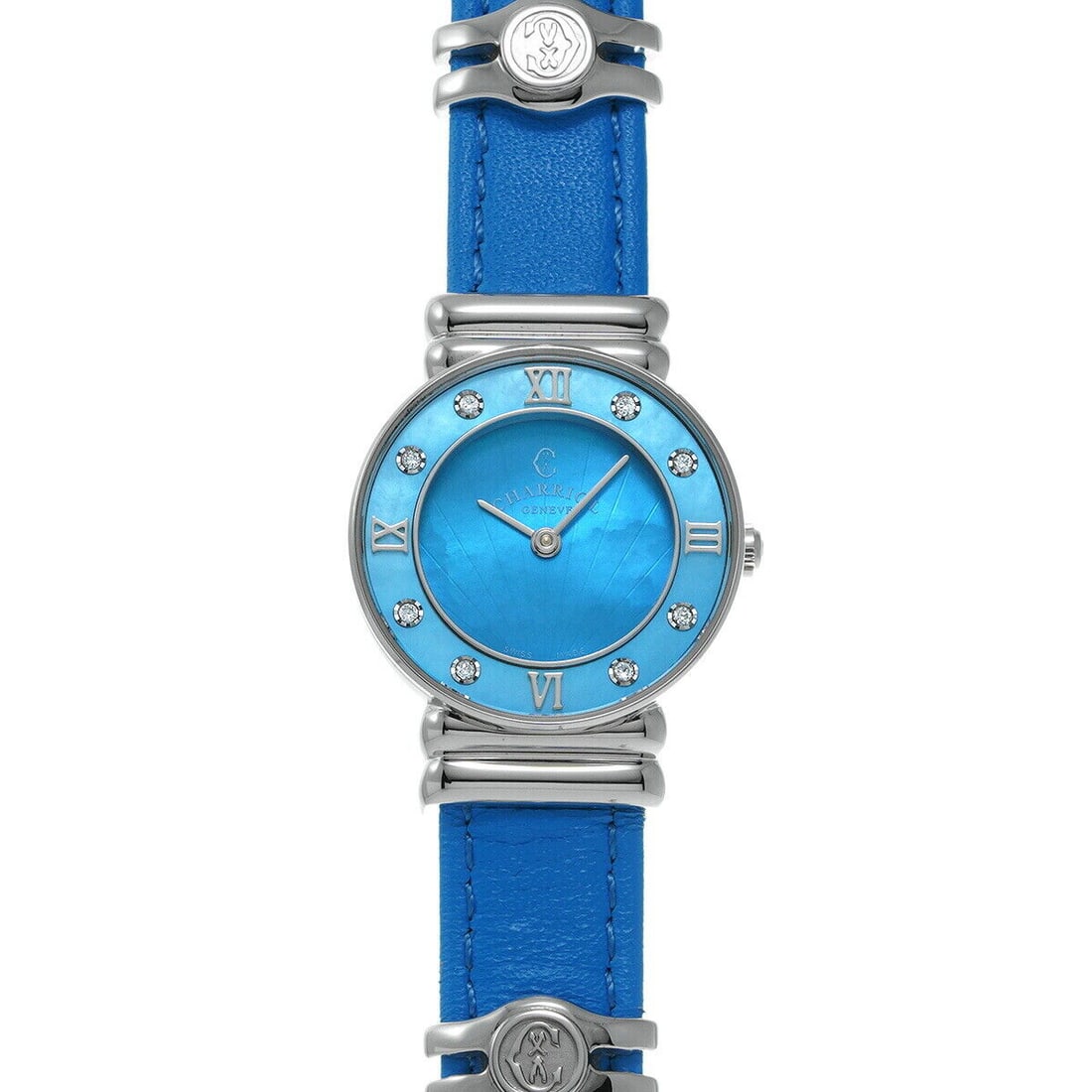 CHARRIOL Saint-Tropez Colors 028SBLD1.366.576 Ladies Watch Blue Diamond Dial: CHARRIOL Saint-Tropez Colors 028SBLD1.366.576 Ladies Watch Blue Diamond Dial This elegant CHARRIOL Saint-Tropez Colors ladies wristwatch is a stunning accessory for any occasion. Featuring a striking