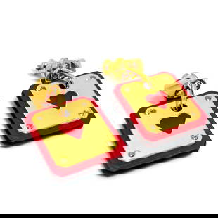 Hermes Heart-Shaped Red Stud Earrings 32mm x 20mm: Hermes Heart-Shaped Red Stud Earrings 32mm x 20mm Introducing the exquisite Hermes heart-shaped stud earrings, designed specifically for women. These stunning earrings feature a vibrant red color, per