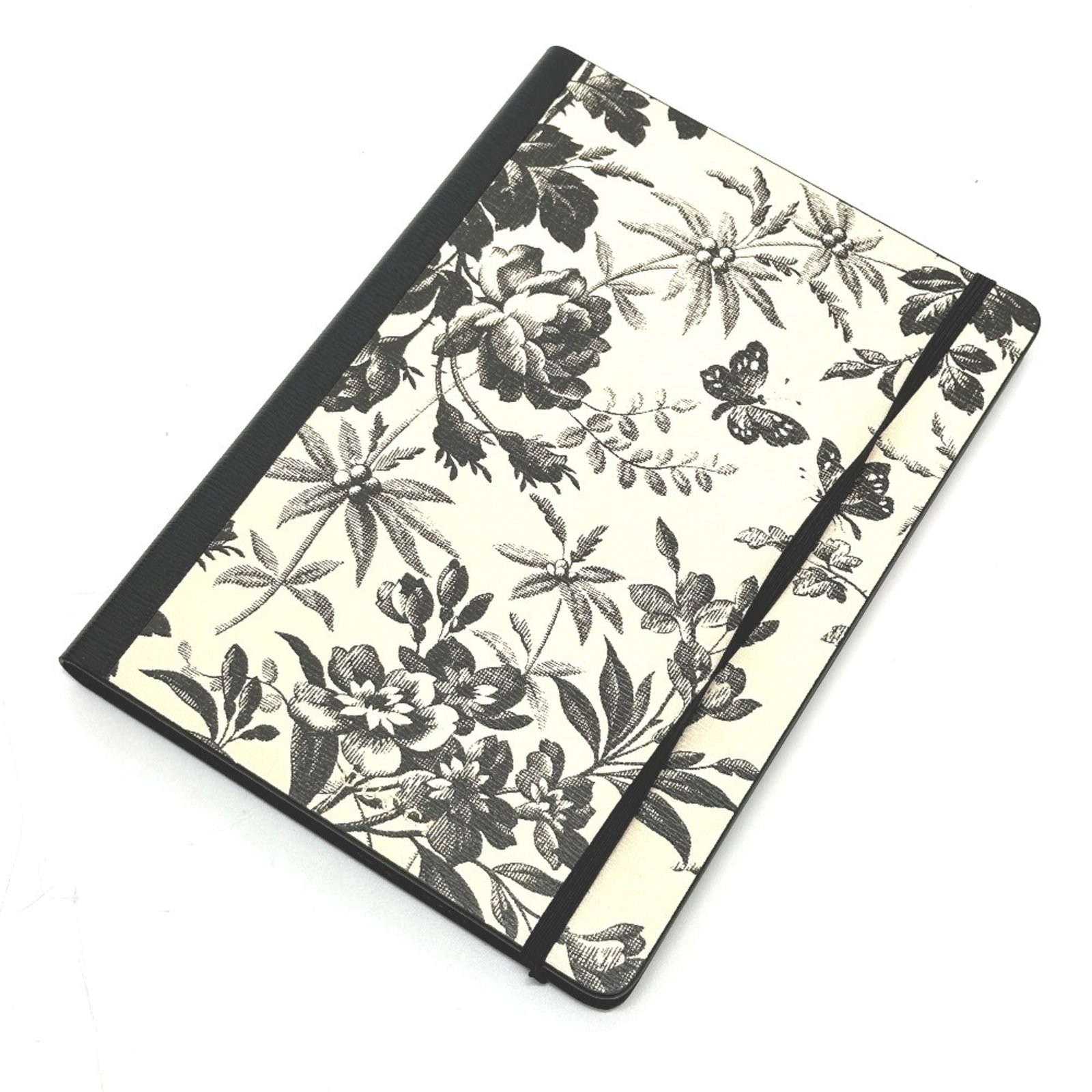 Gucci 661731 Large Black Leather Butterfly Notebook: Gucci 661731 Large Black Leather Butterfly Notebook This elegant notebook from Gucci features a stylish butterfly design, perfect for stationery enthusiasts. Made from premium leather in a classic bla