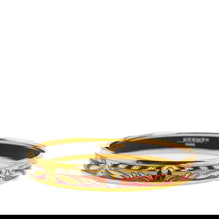 Hermes Narrow Cloisonne Enamel Bangle 62 Black Gold Plated: Hermes Narrow Cloisonne Enamel Bangle 62 Black Gold Plated This elegant Hermes Narrow Cloisonne Enamel Bangle showcases a stunning printed enamel design with a gold-plated body. Crafted in Austria, th