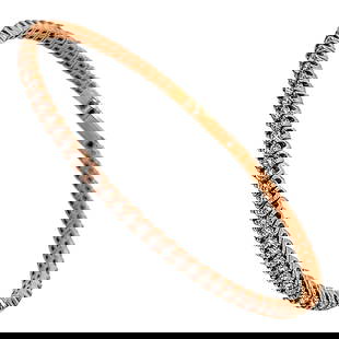 1.85ct Round Diamond Tennis Bangle 14k Rose Gold 6.5in 2024: 1.85ct Round Diamond Tennis Bangle 14k Rose Gold 6.5in 2024 This exquisite modern diamond flexible tennis bangle bracelet features 71 round diamonds totaling 1.85 carats, showcasing approximately E/F