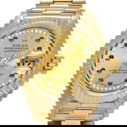 ROLEX Datejust 69178LS Ladies Gold Watch Champagne Dial Diamond 1993