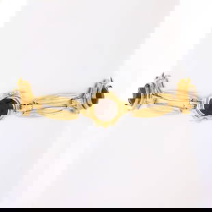 Vintage Retro 14K Yellow Gold Garnet Bezel Bracelet 4.8 ctw: Vintage Retro 14K Yellow Gold Garnet Bezel Bracelet 4.8 ctw This stunning vintage bracelet features a classic retro design crafted from solid 14K yellow gold. The piece showcases three round garnets s