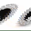 18K Yellow Gold Spinning Diamond Ring with Black Onyx and 38 Diamonds