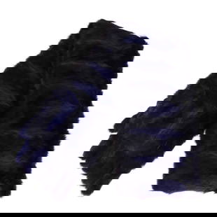 Celine Rabbit Fur Silk Stole Black Blue 20cm x 1.95m: Celine Rabbit Fur Silk Stole Black Blue 20cm x 1.95m This elegant Celine stole features a luxurious blend of rabbit fur and silk, offering a sophisticated touch to any outfit. The scarf is designed in