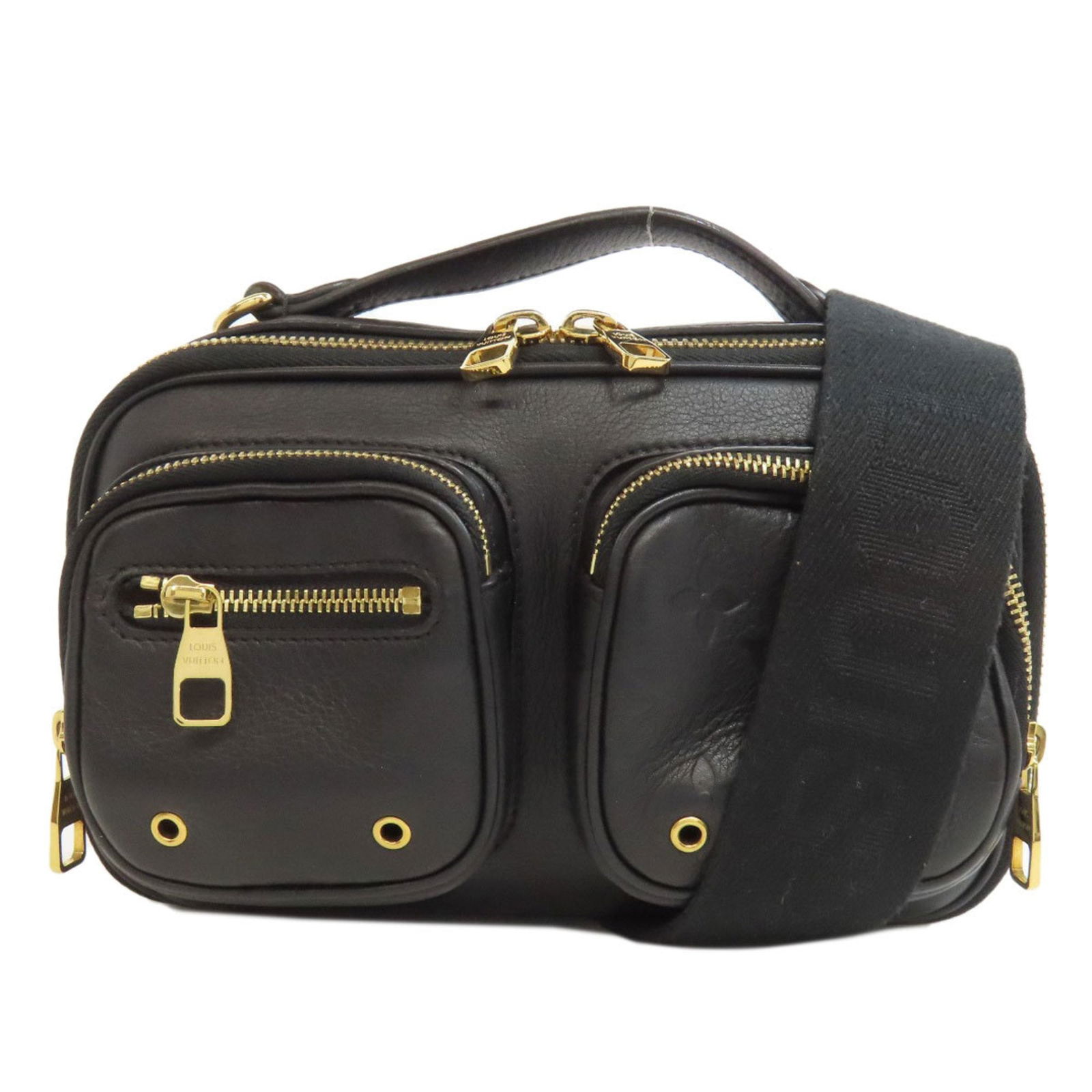 Louis Vuitton Utility Crossbody Handbag Black Calf Leather Women's: Louis Vuitton Utility Crossbody Handbag Black Calf Leather Women's Elevate your style with this Louis Vuitton Utility Crossbody Handbag, expertly crafted from premium black calf leather. This chic han