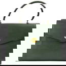 Celine Green Leather Handbag with Turn Lock 23cm x 31cm x 10cm