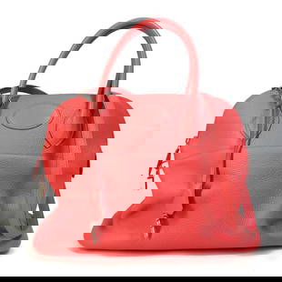 Hermes Rose Jaipur Red 2WAY Leather Shoulder Bag 24.5x34x13cm: Hermes Rose Jaipur Red 2WAY Leather Shoulder Bag 24.5x34x13cm Introducing the exquisite Hermes Shoulder Bag, a versatile 2WAY crossbody handbag that seamlessly blends style and functionality. Crafted