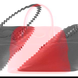 Hermes Bolide 31 Handbag Red Taurillon Clemence Leather 2019 Women's: Hermes Bolide 31 Handbag Red Taurillon Clemence Leather 2019 Women's Elevate your accessory collection with the Hermes Bolide 31 Handbag, crafted from luxurious Taurillon Clemence leather in a strikin