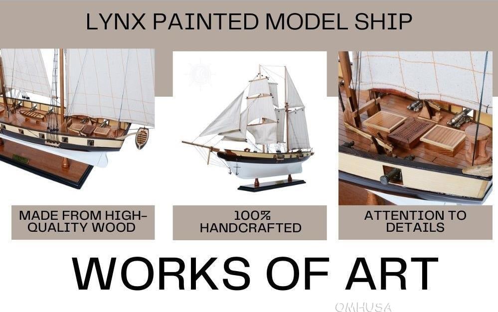 Celebrate American Maritime History with This Ship Model: Celebrate American Maritime History with This Ship Model This exquisite ship model celebrates American maritime history, featuring a beautifully painted design. Crafted from linen and Western red ceda