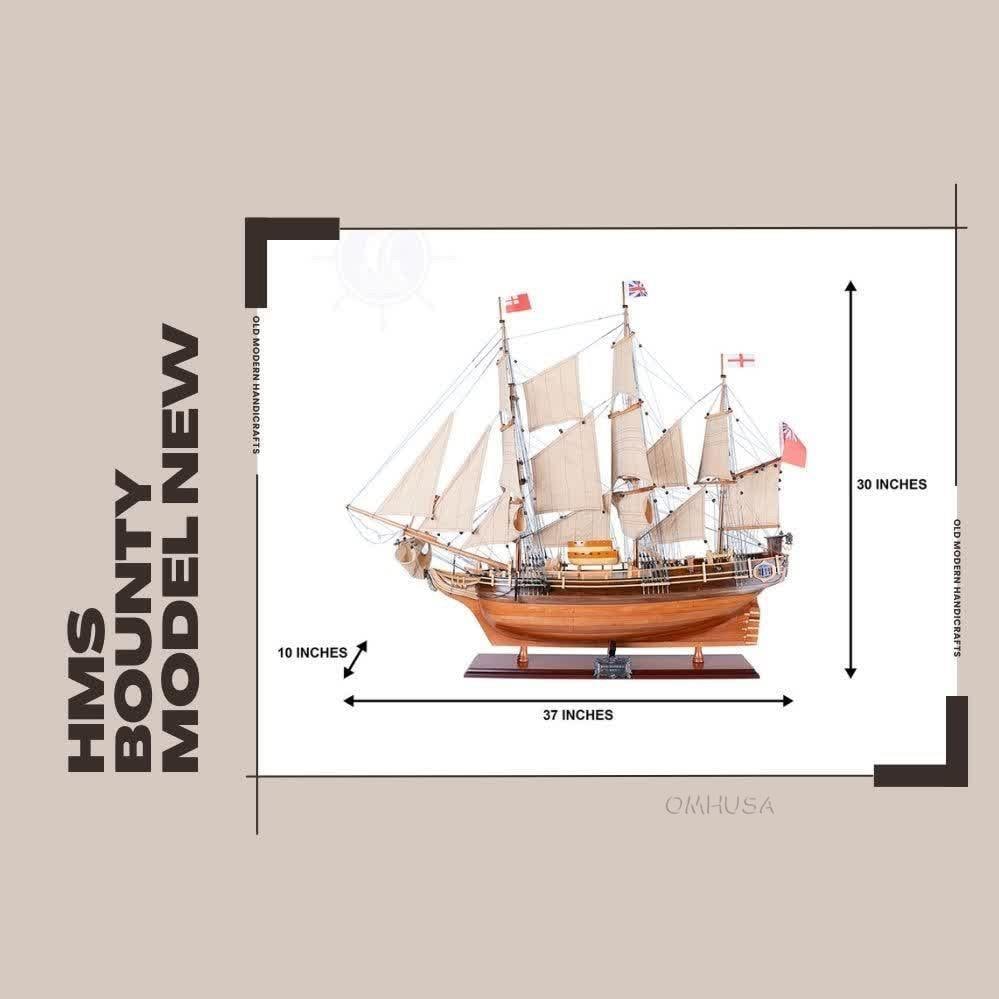 HMS Bounty Ship Model - Nautical Style: HMS Bounty Ship Model - Nautical Style This exquisite HMS Bounty replica is a must-have for collectors and maritime enthusiasts alike. Crafted with meticulous attention to detail, it features a fully-