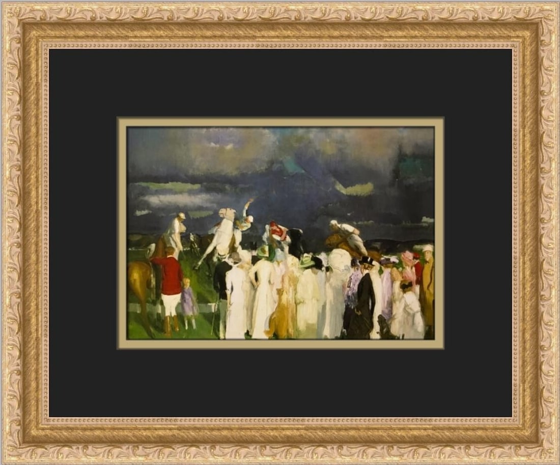 George Bellows Polo Crowd Custom Framed Art Print 11 x 14: George Bellows Polo Crowd Custom Framed Art Print 11 x 14 This stunning custom framed print titled "Polo Crowd" by artist George Bellows captures the essence of expressionism and impressionism. Measur