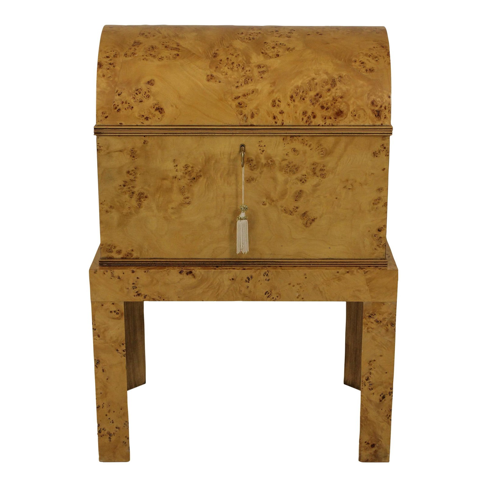 Italian Made Birds Eye Maple Chest: Italian Made Birds Eye Maple Chest This exquisite Italian-made Birds Eye Maple Domed Chest showcases high-quality craftsmanship and elegant Biedermeier style. With a decorative paper-lined interior, i