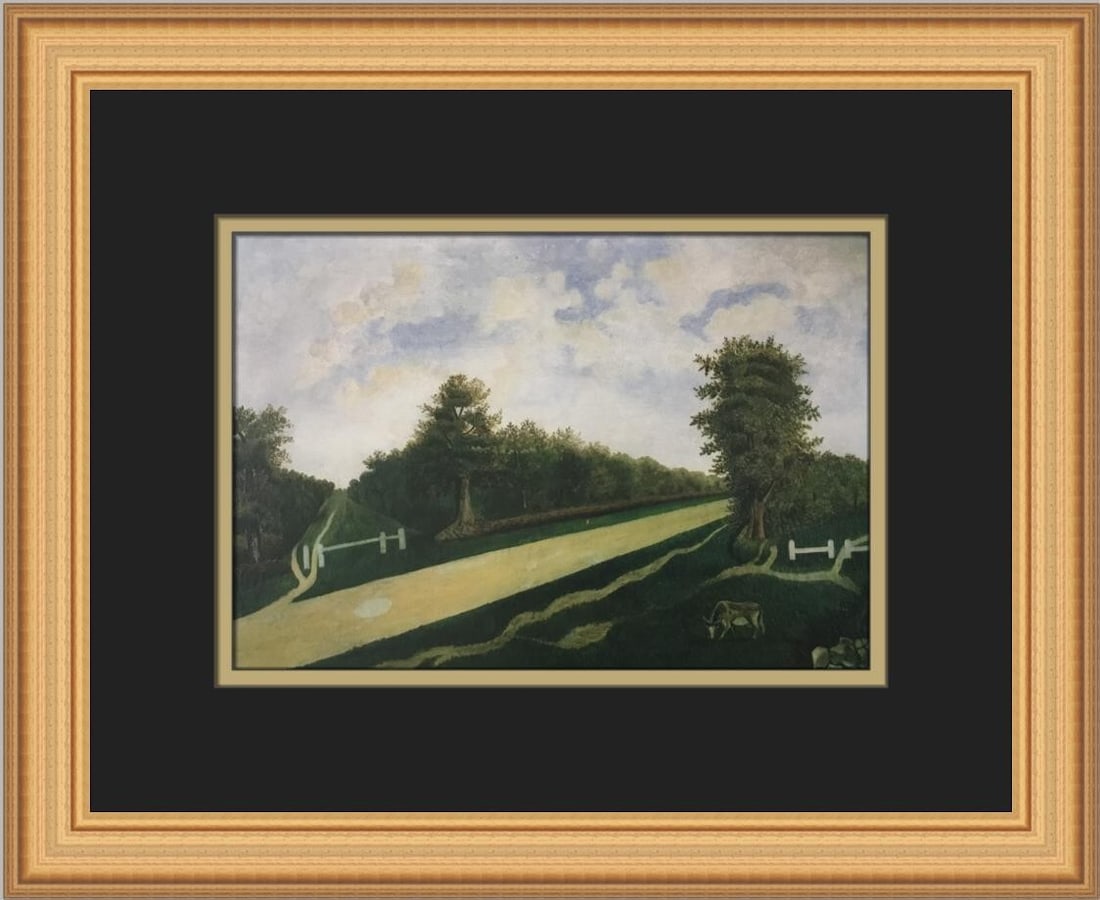 Henri Rousseau The Forest Road Custom Framed Post-Impressionist Print 12 x 15: Henri Rousseau The Forest Road Custom Framed Post-Impressionist Print 12 x 15 This stunning custom framed print titled "The Forest Road" by Henri Rousseau showcases a landscape orientation, measuring