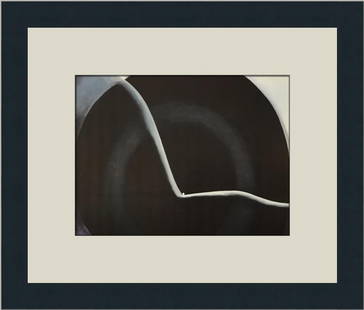 Georgia O'Keeffe Black Abstraction Custom Framed Art Print 1993: Georgia O'Keeffe Black Abstraction Custom Framed Art Print 1993 This Georgia O'Keeffe print titled 'Black Abstraction' showcases the artist's modernist naturalist abstraction style. Produced in