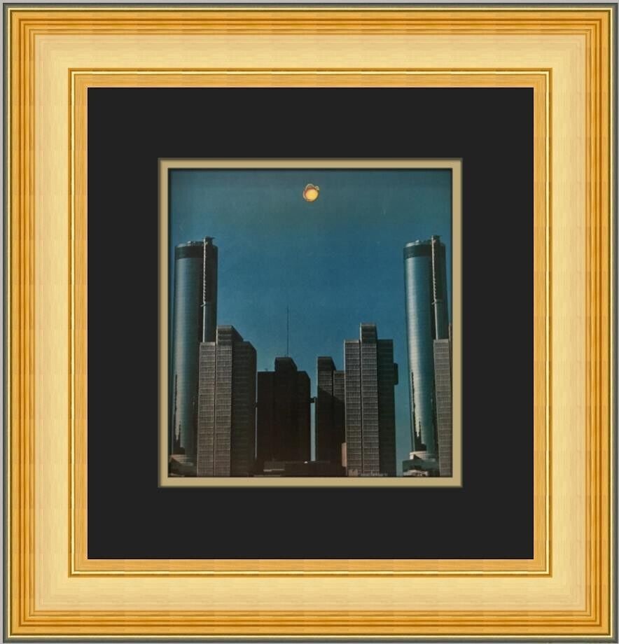 Peter Max Peach Over Atlanta Custom Framed Pop Art Print 15x15: Peter Max Peach Over Atlanta Custom Framed Pop Art Print 15x15 This stunning custom framed print titled "Peach Over Atlanta" by renowned artist Peter Max captures the essence of Pop Art with vibrant c