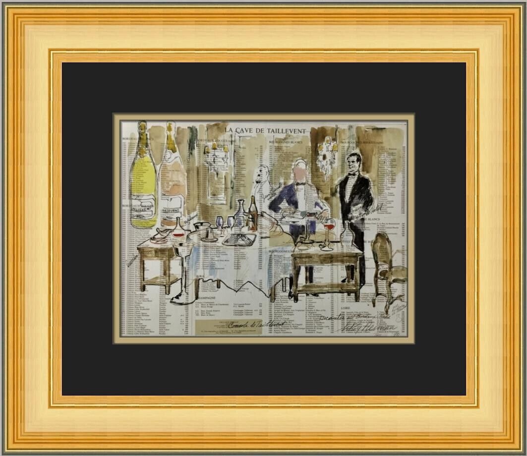 LeRoy Neiman Console De Taillevent 1994 Custom Framed Print 15 x 18: LeRoy Neiman Console De Taillevent 1994 Custom Framed Print 15 x 18 This stunning print titled 'Console De Taillevent' by renowned artist LeRoy Neiman showcases a mesmerizing expressionist style. Crea