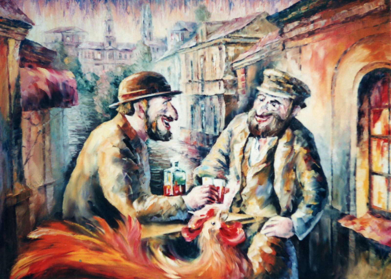 Leonid Afremov Toast To Friendship Limited Edition Giclee 1/25 Canvas 91x122cm: Leonid Afremov Toast To Friendship Limited Edition Giclee 1/25 Canvas 91x122cm "Toast To Friendship" is a stunning limited edition giclee artwork by the renowned artist Leonid Afremov. This piece is p
