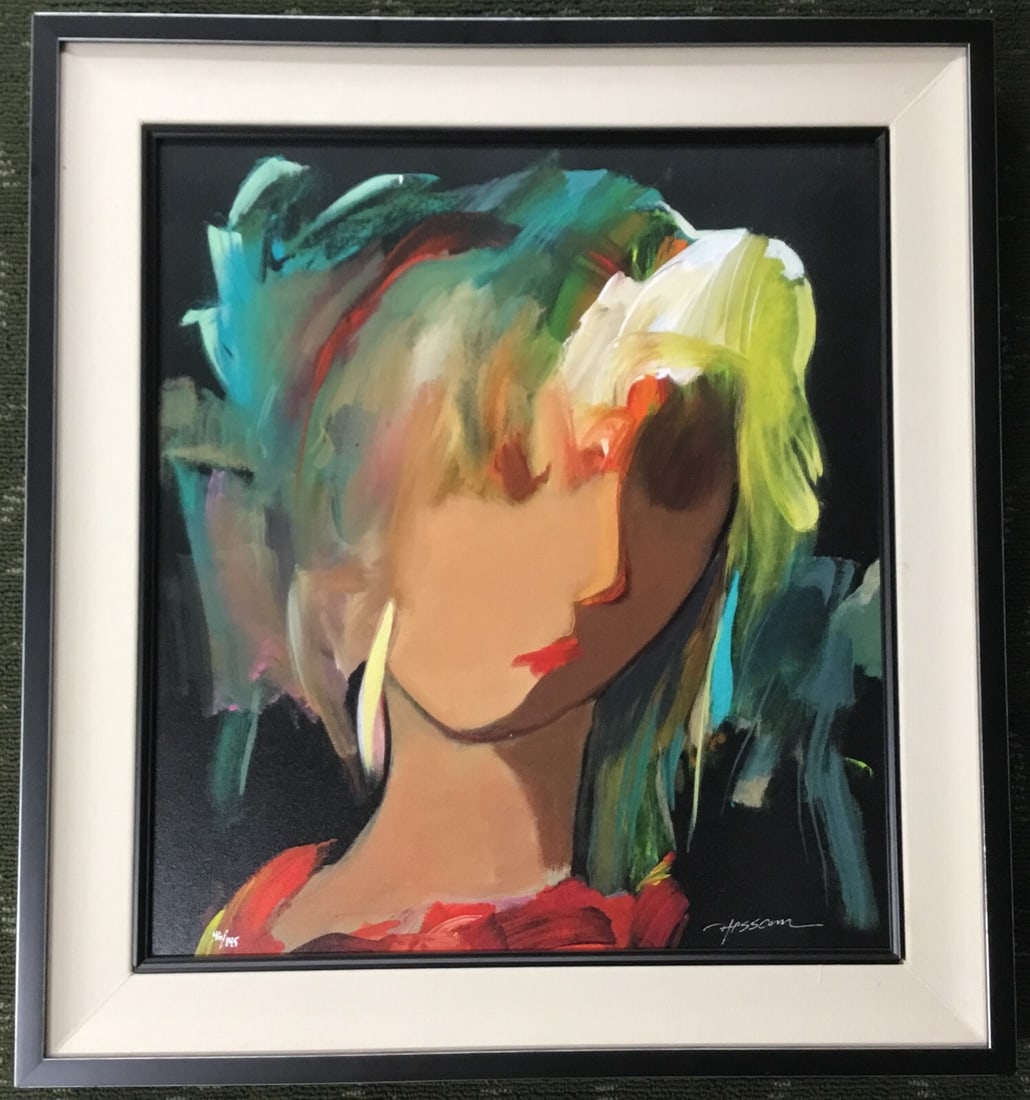 Hessam Abrishami Daryl Signed Limited Edition Giclee Canvas Framed Art: Hessam Abrishami Daryl Signed Limited Edition Giclee Canvas Framed Art This stunning giclee on canvas titled 'Daryl' by artist Hessam Abrishami showcases a unique blend of Expressionism and Impression