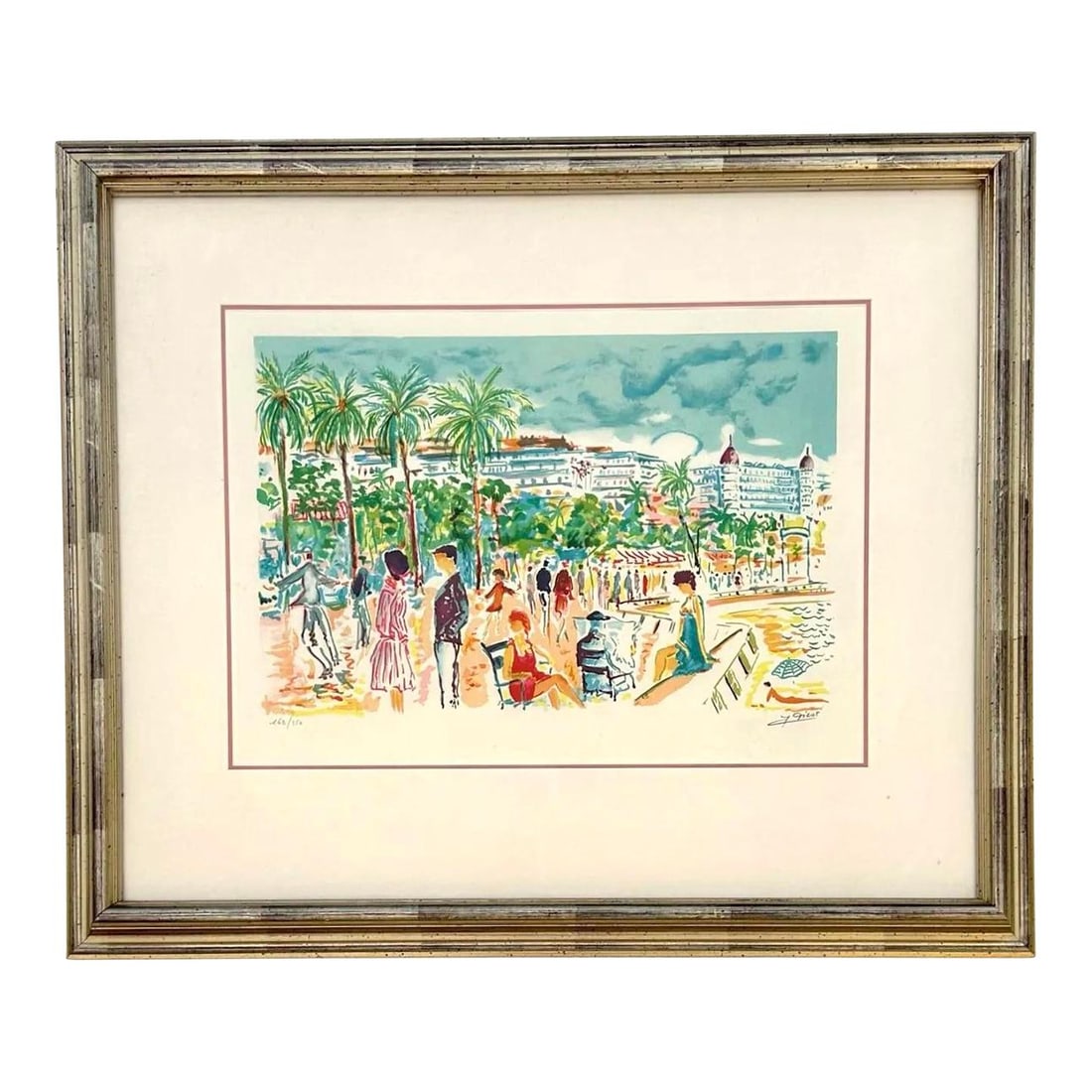 特別オファー John Baldessari Lithograph Seascape' / Tree 'palm 額縁
