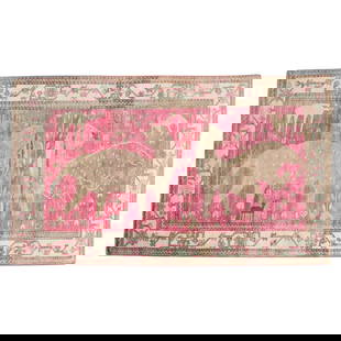 Rare 1958 Zabihi Pink Komodo Dragon Hand-Woven Armenian Rug: Rare 1958 Zabihi Pink Komodo Dragon Hand-Woven Armenian Rug Experience the unique artistry of the Zabihi Collection with this exquisite Pink Komodo Dragon Armenian Rug. Hand-woven from high-quality wo