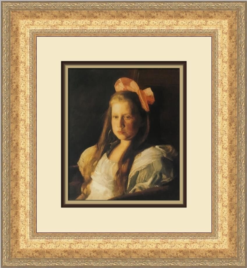 Thomas Eakins Portrait of Ruth Custom Framed Art Print 17 x 16: Thomas Eakins Portrait of Ruth Custom Framed Art Print 17 x 16 This stunning custom framed print features Thomas Eakins' renowned work, "Portrait of Ruth," showcasing the artist's mastery in contempor