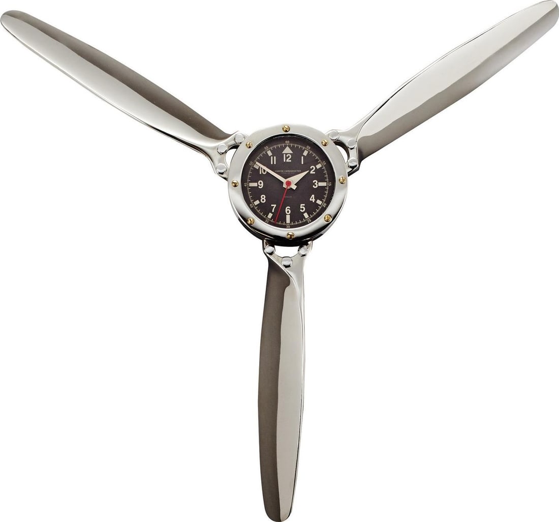 Pendulux Propeller Wall Clock 24x24 Industrial Elegance: Pendulux Propeller Wall Clock 24x24 Industrial Elegance Elevate your space with this stunning Propeller Wall Clock, designed to bring a touch of industrial elegance to any room. Crafted with solid cas