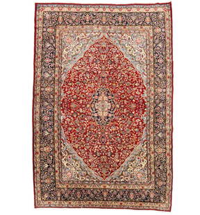 Vintage Floral Wool Oriental Rug 8'8 x 13'0 Hand-Loomed Unique Design: Vintage Floral Wool Oriental Rug 8'8 x 13'0 Hand-Loomed Unique Design Enhance your living space with this stunning vintage floral wool Oriental rug, perfect for your living or dining room. Crafted fro