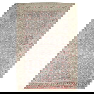 Zabihi Collection 1920s Antique Persian Tabriz Hand-Knotted Wool Rug: Zabihi Collection 1920s Antique Persian Tabriz Hand-Knotted Wool Rug Presenting the exquisite Zabihi Collection Antique Persian Tabriz Room Rug, a stunning addition to any home decor. This hand-knotte