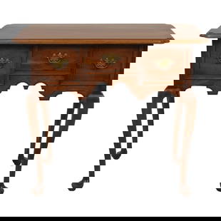 Elegant Solid Cherry Queen Anne Lowboy Dressing Table 35"W x 21"D x 31"H: Elegant Solid Cherry Queen Anne Lowboy Dressing Table 35"W x 21"D x 31"H This exquisite Stickley Queen Anne Lowboy Dressing Table showcases timeless elegance with its solid cherry wood construction an