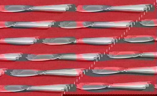 Gorham Etruscan Sterling Silver Butter Spreader Set 12 pcs 6 1/4" Art Deco: Gorham Etruscan Sterling Silver Butter Spreader Set 12 pcs 6 1/4" Art Deco Elevate your dining experience with this exquisite 12-piece butter spreader set from the Etruscan pattern by Gorham. Each spr