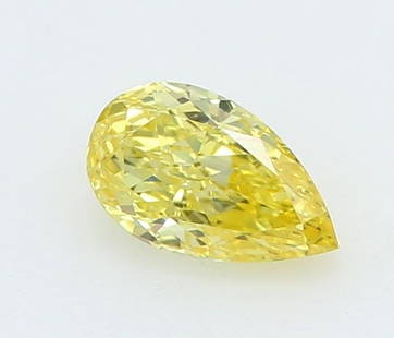 Loose Diamond - PEAR 0.25ct Fancy Vivid Yellow VVS2: Loose Diamond - PEAR 0.25ct Fancy Vivid Yellow VVS2 Source: This is a real non-mined Diamond that has been grown in a lab Shape: PEAR Carats: 0.25 Color: Fancy Vivid Yellow Certification: IGI Video: